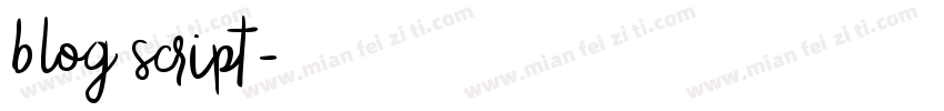 blog script字体转换